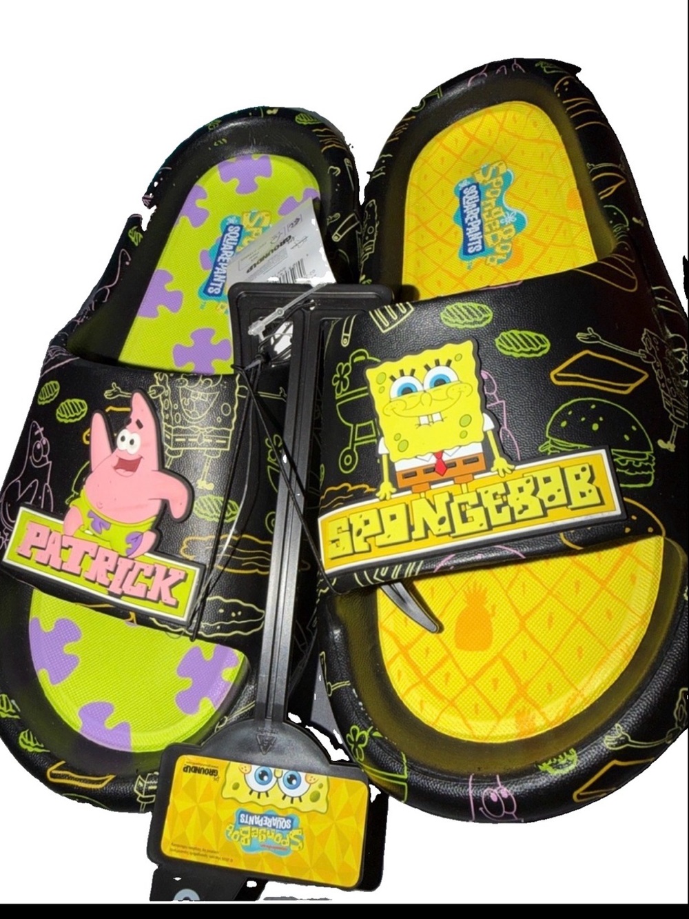 💜sponge bob slide sandal size:8